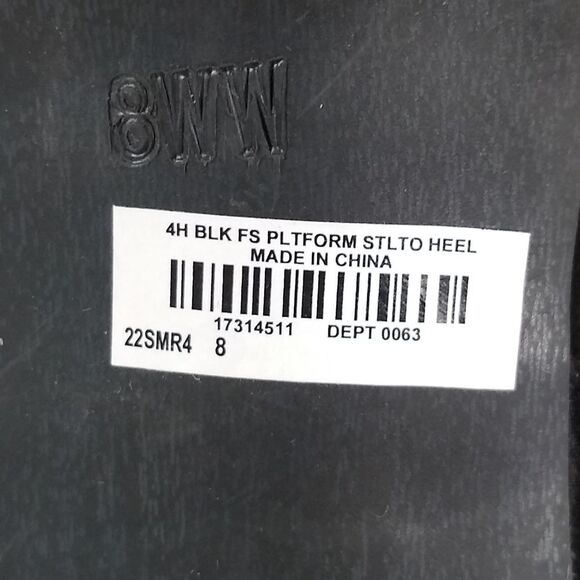 Torrid Black Faux Suede Platform Stiletto Heels Extra Wide 9WW - Picture 8 of 8